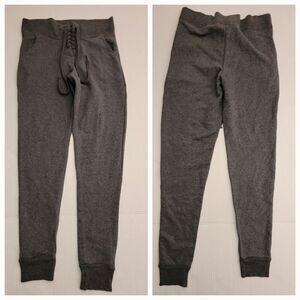 Andrea Jovine Jogger Pants Womens XS Laced Up Front Gray Sweatpants New @ $58